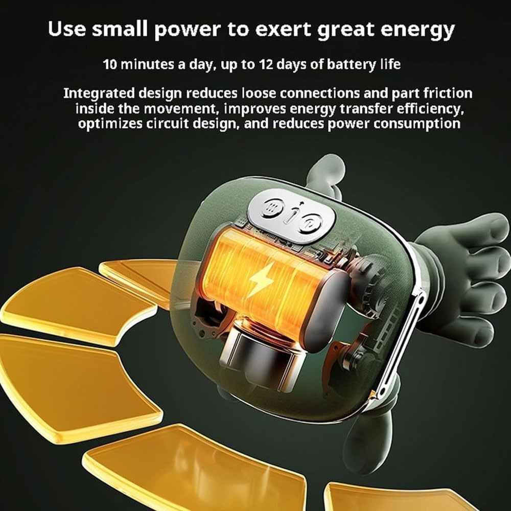 Bionic Heated Massager, Wireless Portable Shiatsu Neck and Back Massager