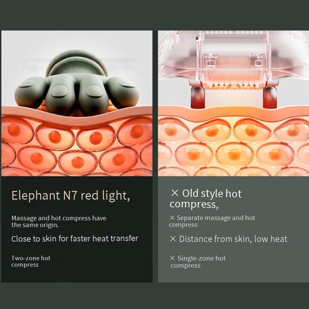 Bionic Heated Massager, Wireless Portable Shiatsu Neck and Back Massager